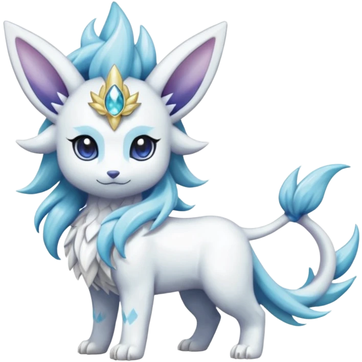 Fluffy floofy furry scaly cute elegant pristine beautiful precious pretty Primarina-Solgaleo-Glaceon-Suicune-Amaura-Dialga-fusion emoji