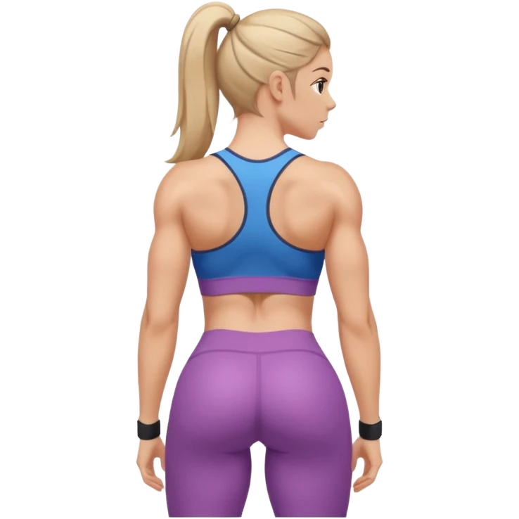 girl working out glutes shirt on but showing from behind  emoji