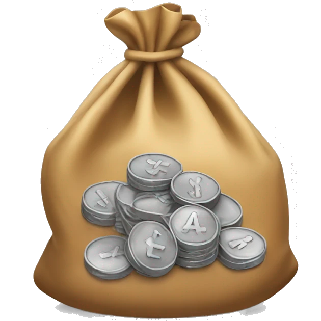 A bag of coins emoji