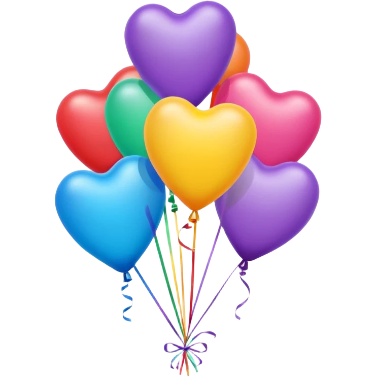 Flower design baloons colorful emoji