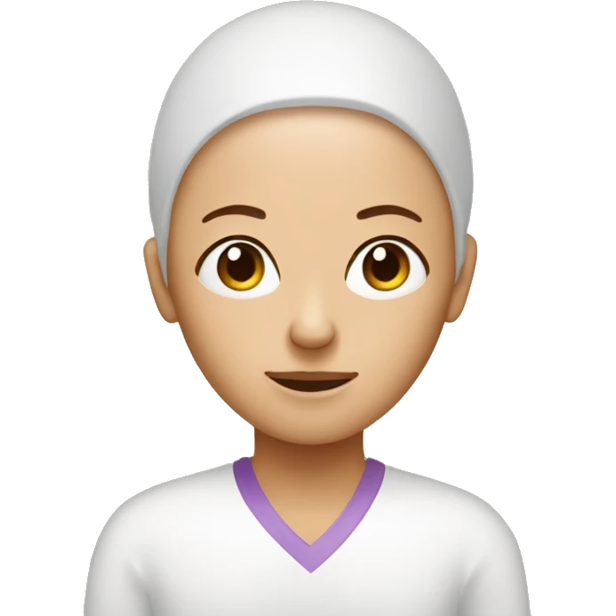A person with cancer receiving chemo emoji