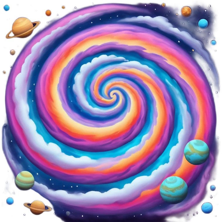 Gas Planet – swirling colorful clouds with no solid ground emoji
