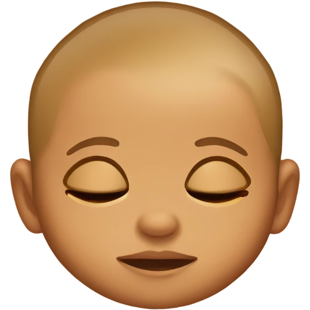 sleeping tan baby emoji