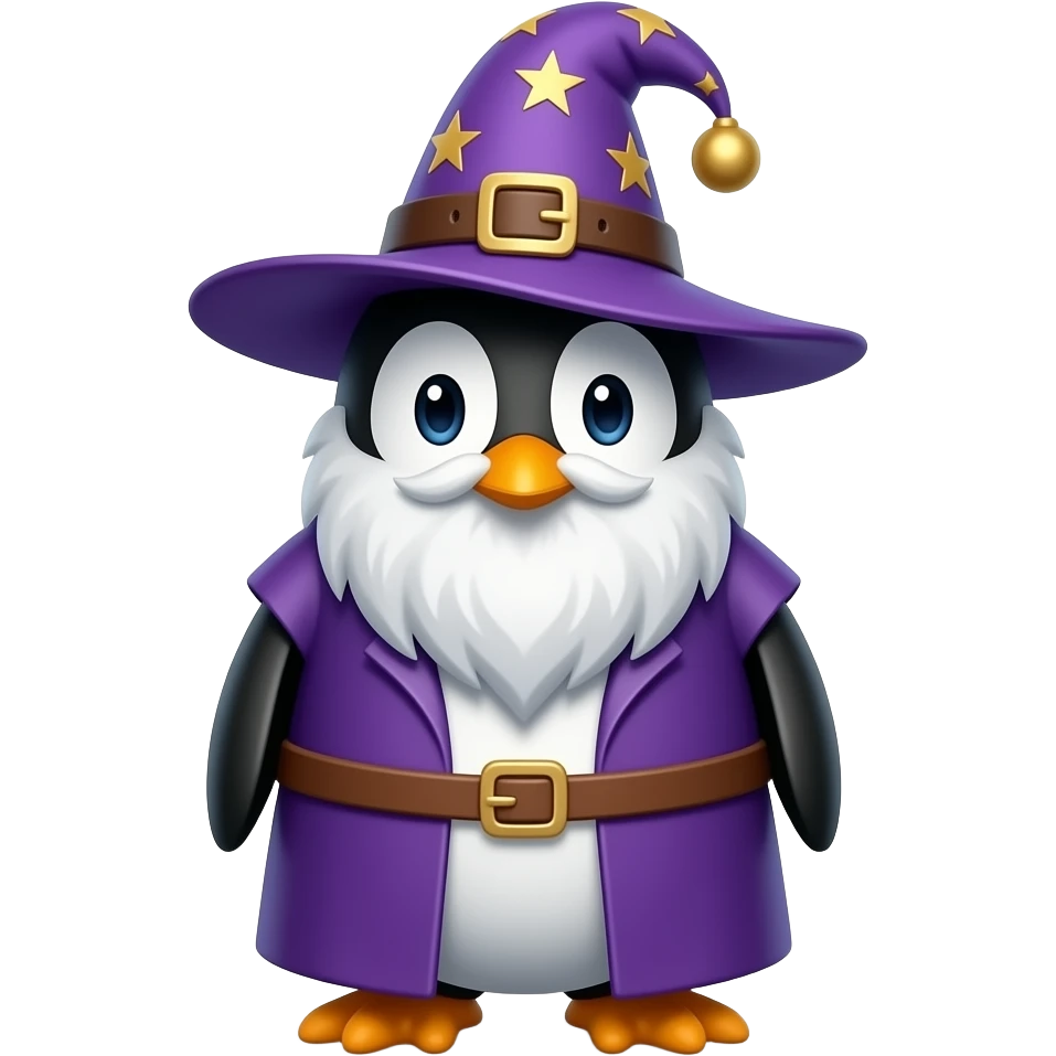 Penguin Wizard emoji