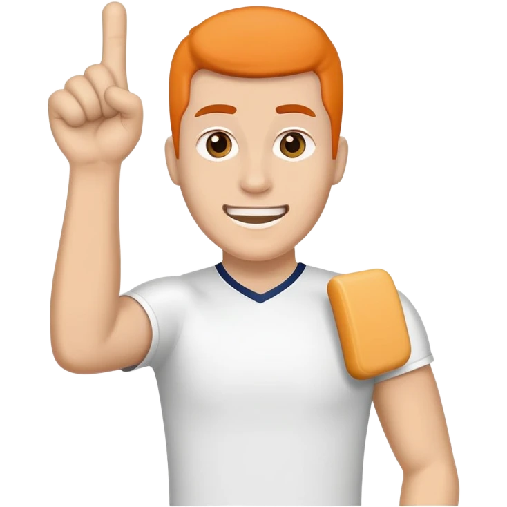 enthusiastic sports fan with foam finger emoji