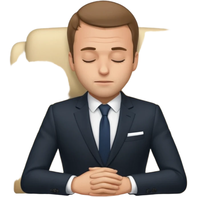 Macron entrain de dormir emoji