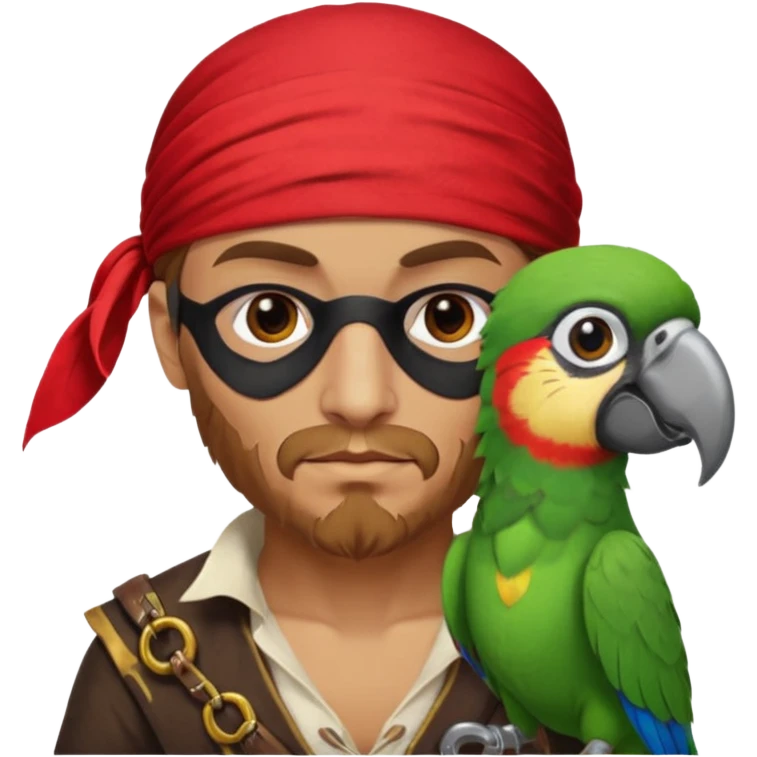 pirate and parrot emoji