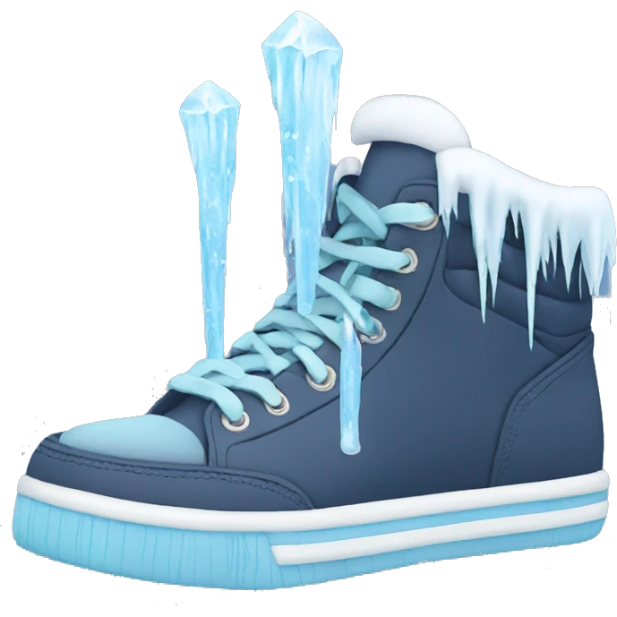 frozen sneaker with icicles emoji
