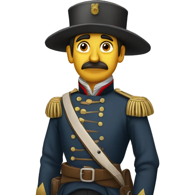 soldado que peleo en la batalla de junin de 1825 llamado "úsares de junin" emoji