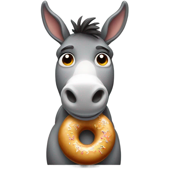 Donkey donut hole emoji