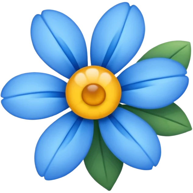blue tiny flower emoji