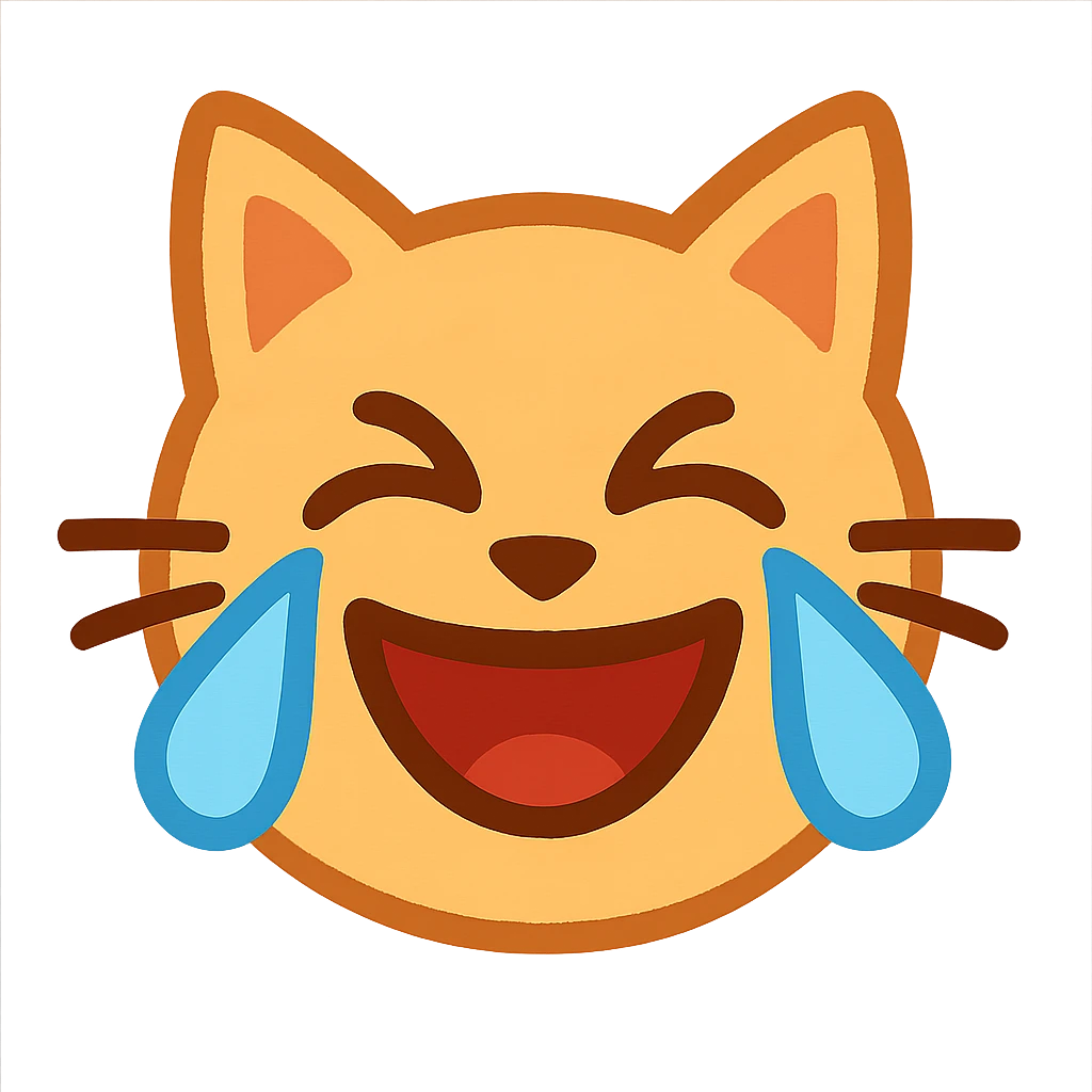 Laughing cat emoji