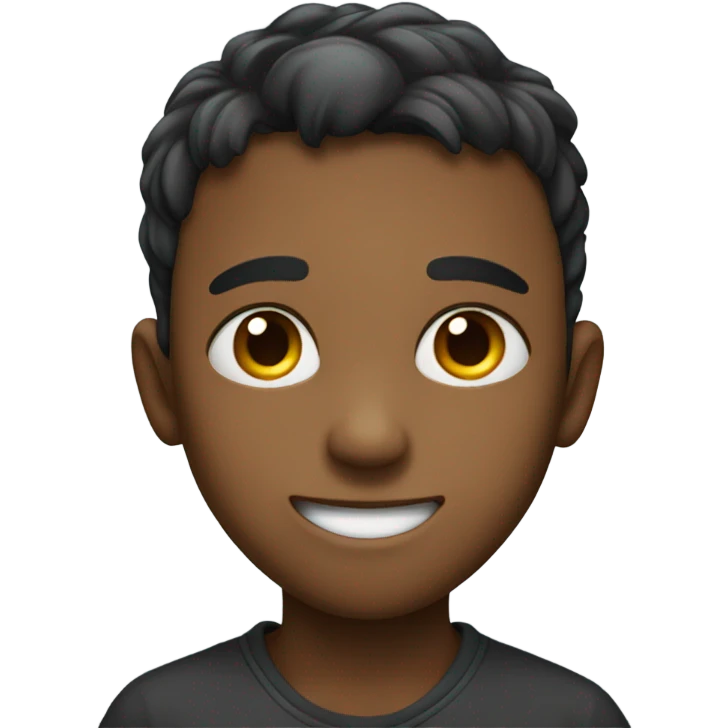 a boy with a tears but smiling emoji