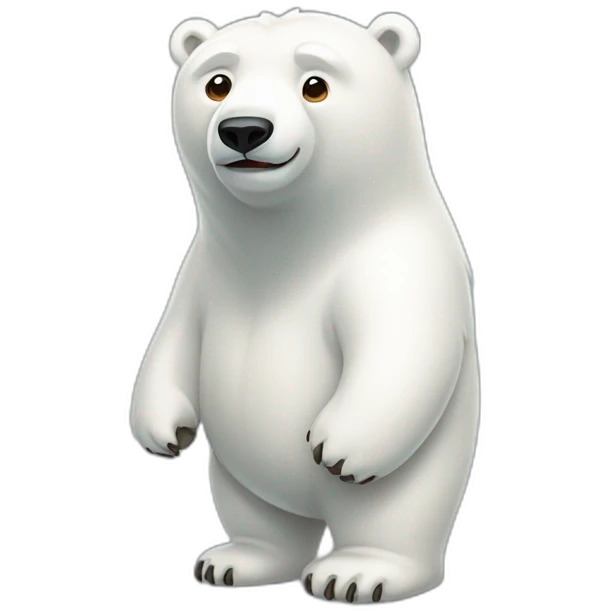 Polar bear full body standing emoji