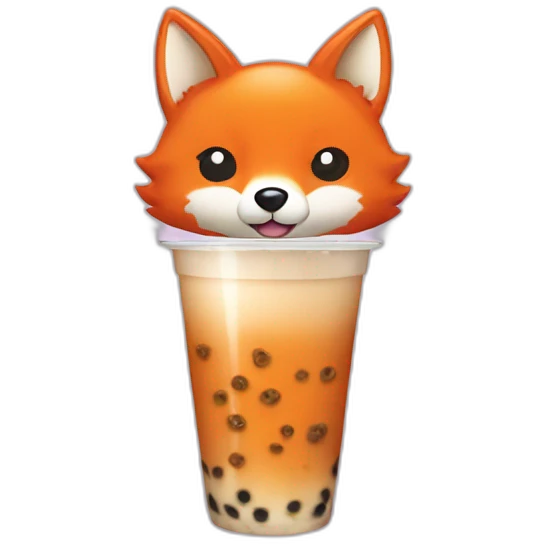 fox bubble tea emoji