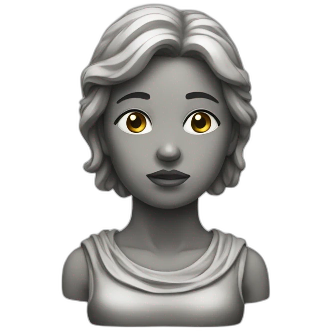 Statue triste female emoji