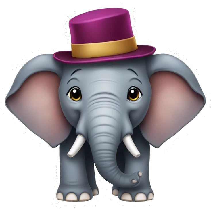 Elephant with hat emoji