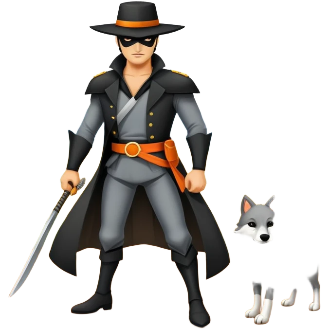 Un zorro con un lobo  emoji