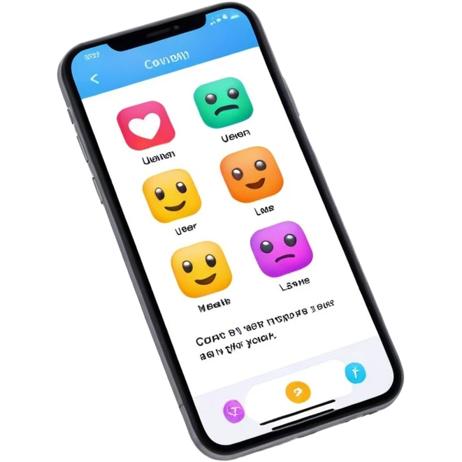 AI companion application on the phone  emoji