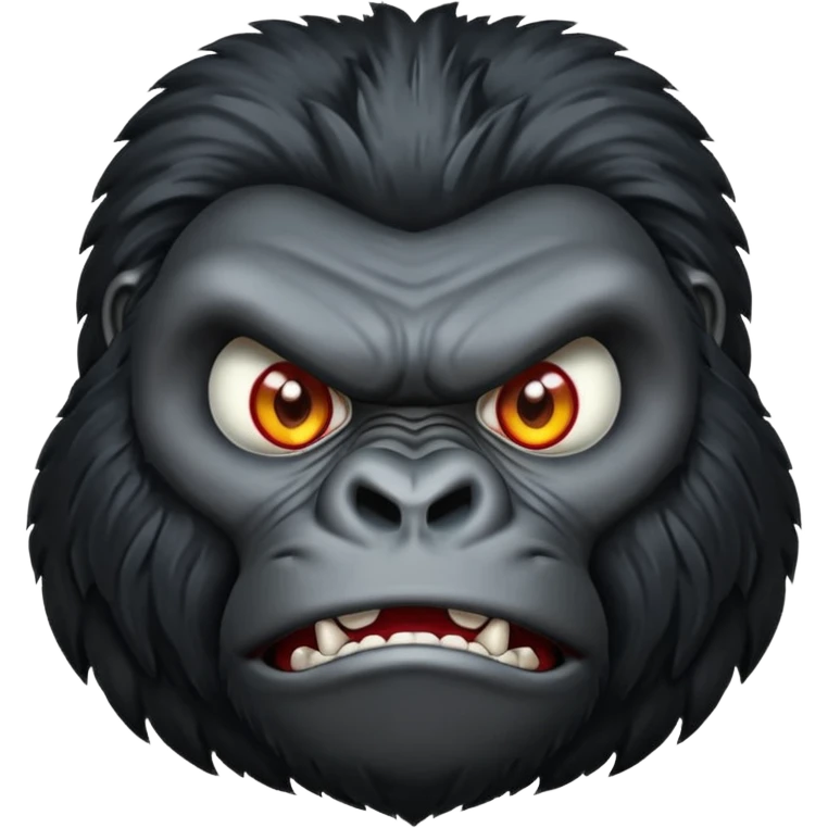 A black gorilla angry face with realstick emoji