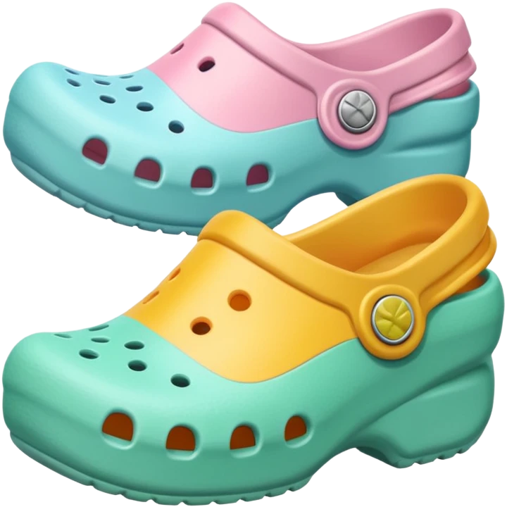 crocks fun edition in pastel color emoji