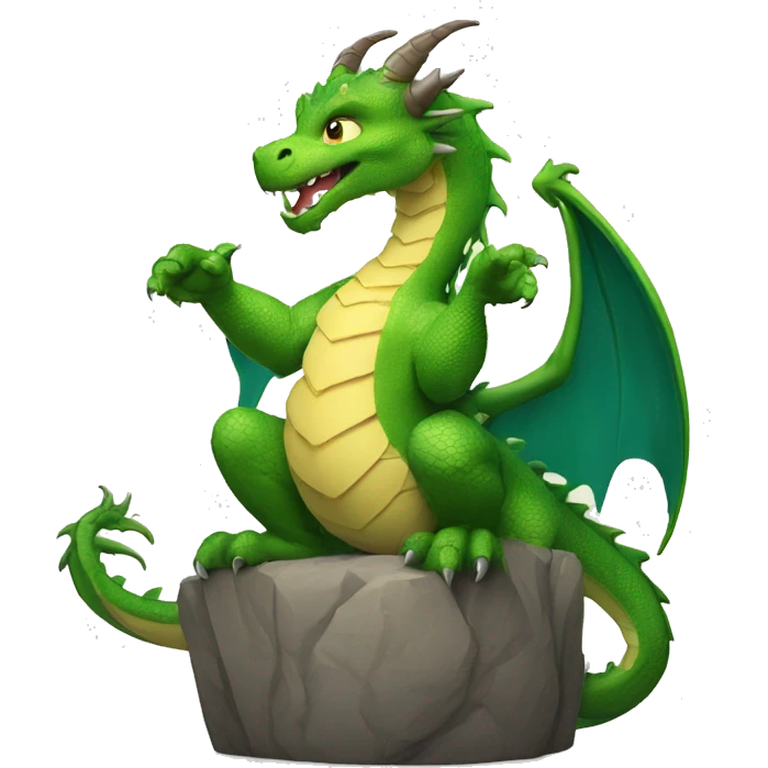 A captivating illustration of a dragon is seen giving the yes gesture with its claw. emoji