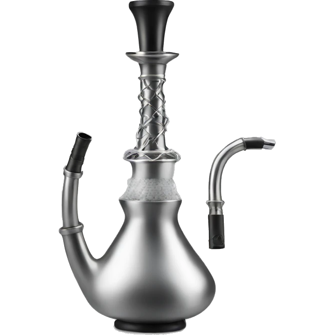 white and stainless steel hookah  emoji