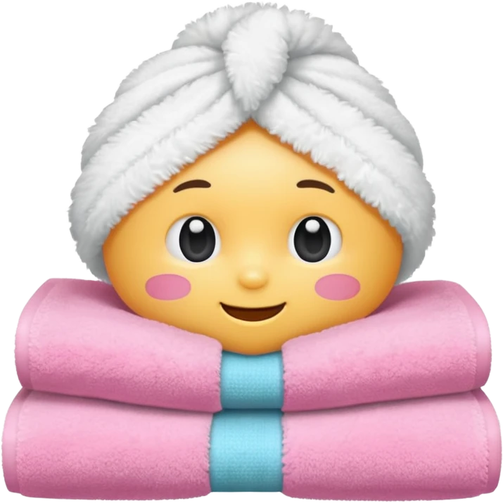 pink towel and white towel no face just towel  emoji