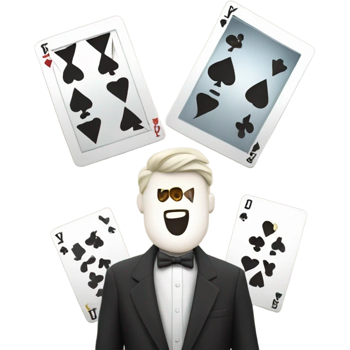 3 playing cards emoji