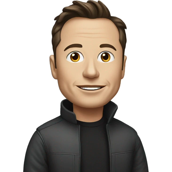 elon musk but black emoji