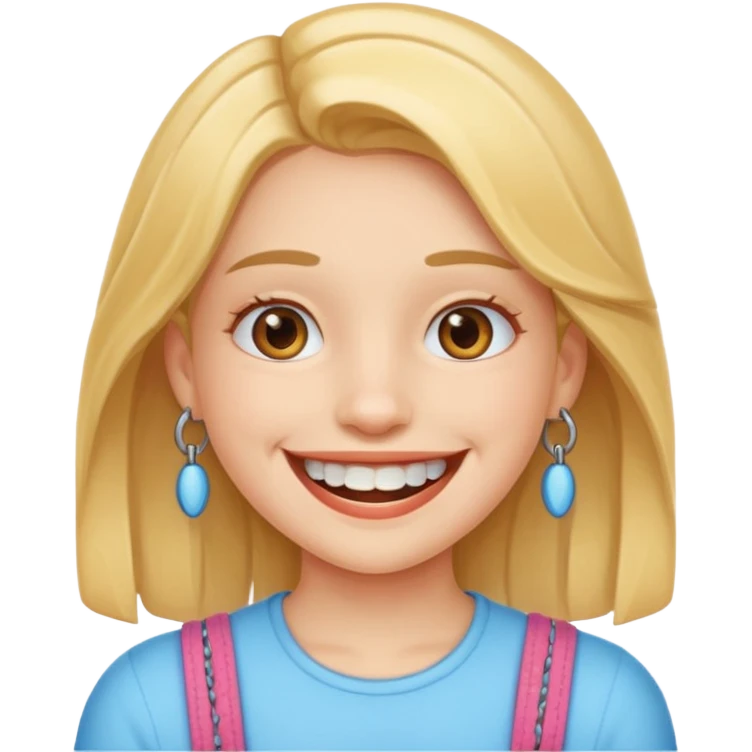 girl with braces on teeth emoji