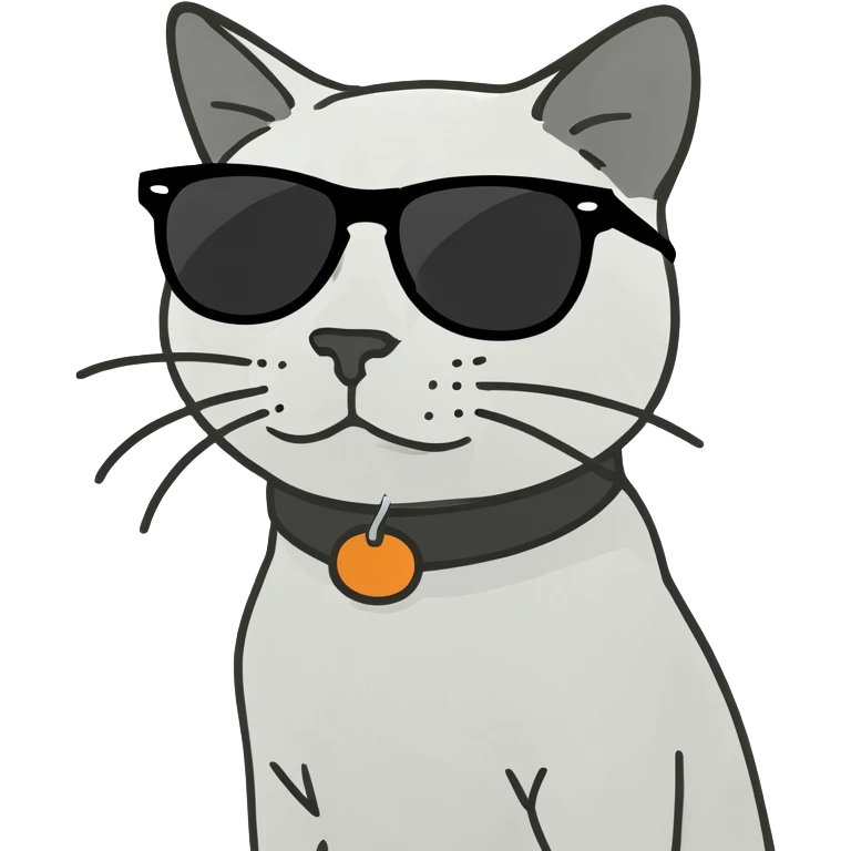 Cat with sunglasses emoji