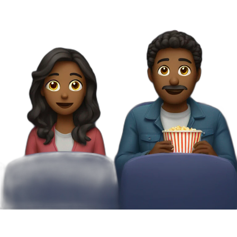 Two people watching a movie emoji