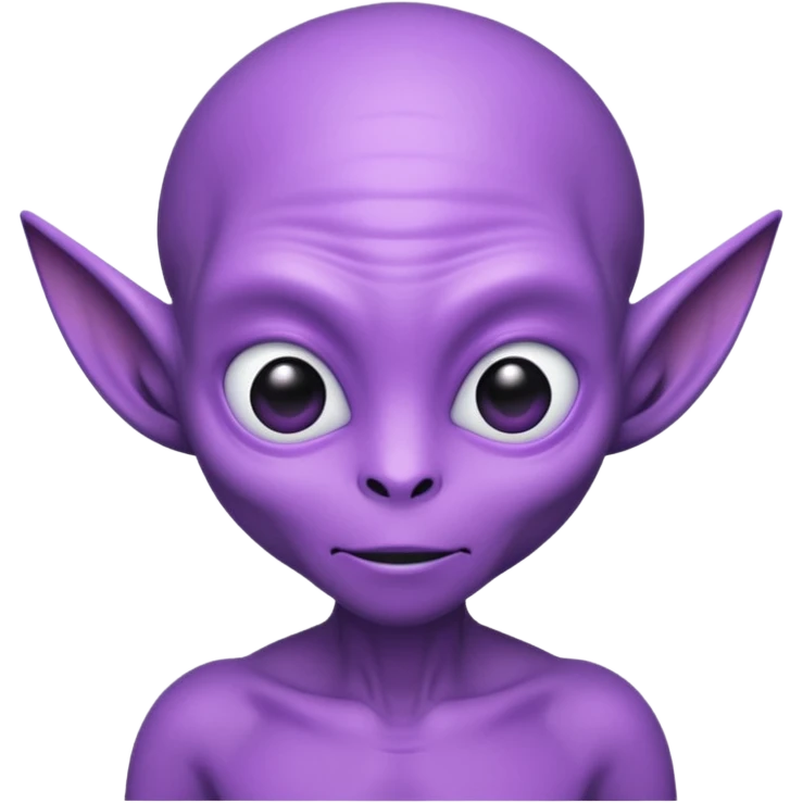 purple alien wear T-shirt emoji