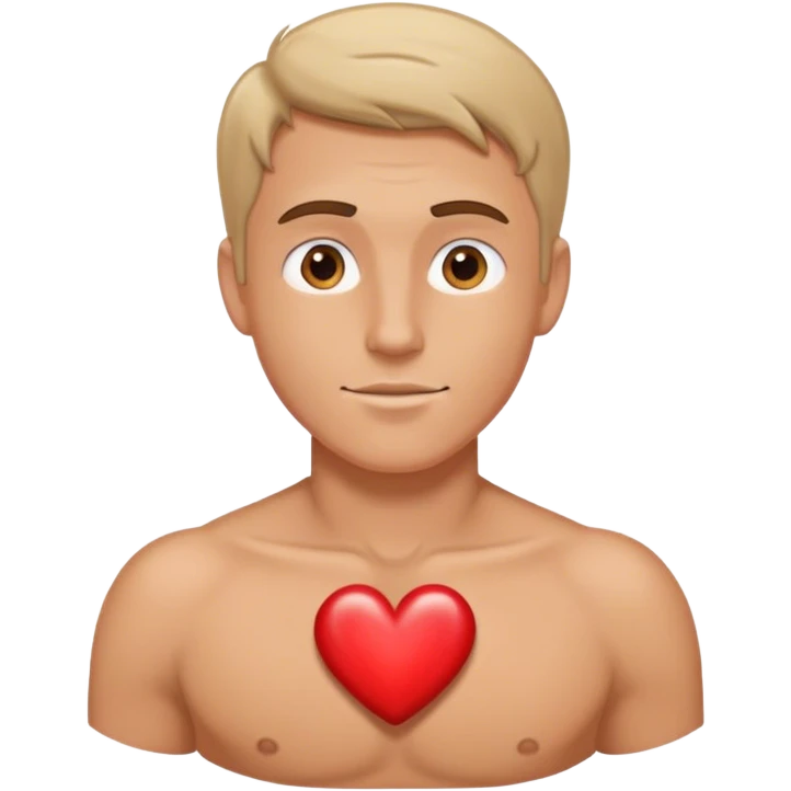 white man showing heart emoji