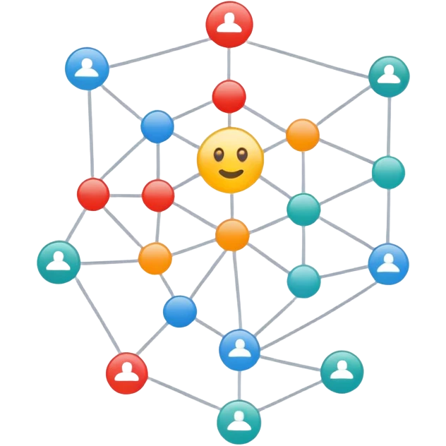 sitemap diagram with connected nodes emoji