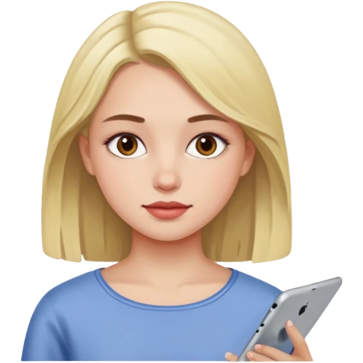 girls painting on ipad emoji