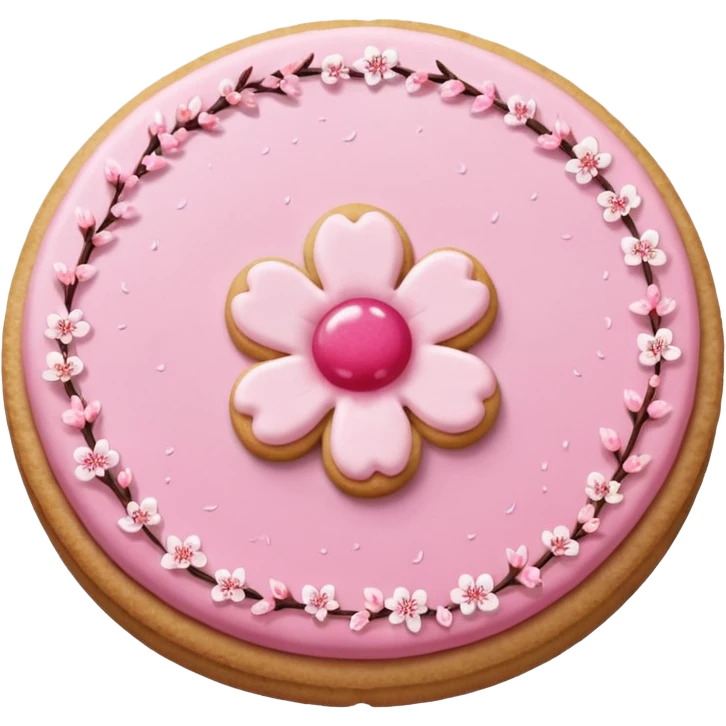 Cherry blossom shaped of a cookie emoji