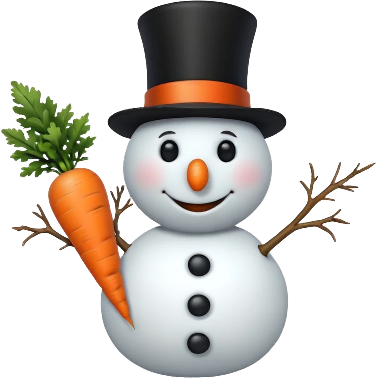 snowman with hat with out carrot  emoji