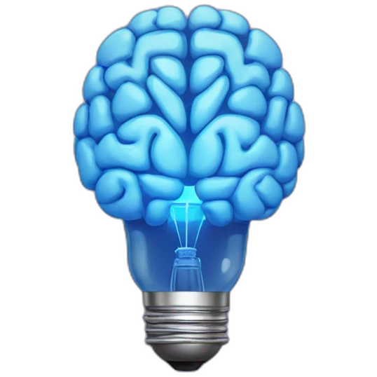 brain with lamp shining emoji