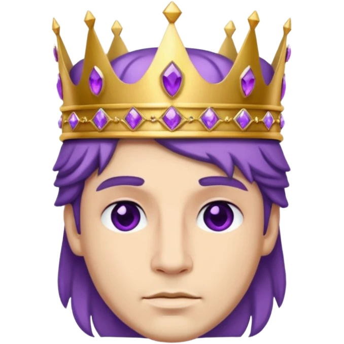King – amethyst crown emoji