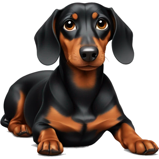 Dachshund chilling emoji