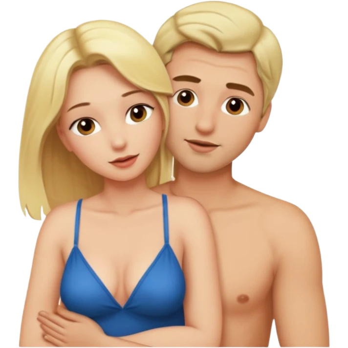 A blonde women and a man having sex doggy style emoji
