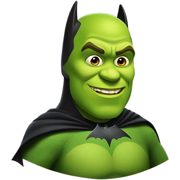 Batman dress shrek emoji