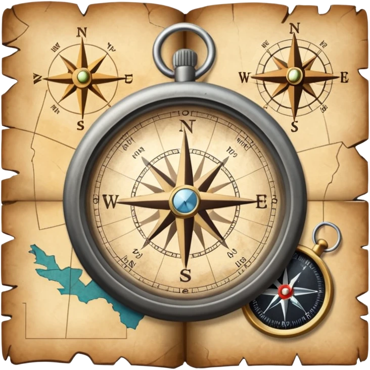 a map and a compass emoji