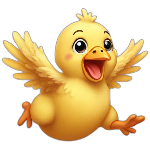 jumping baby chicken emoji