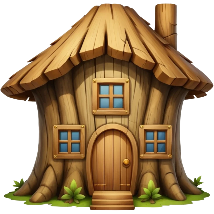 house from tree trunk emoji