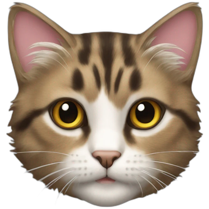 fluffy patched tabby coated cat emoji