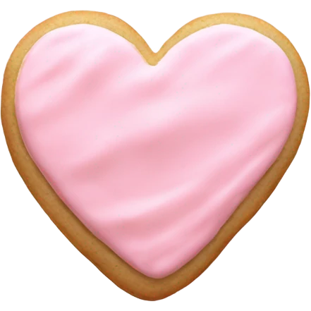 Pink frosting heart cookie sugar cookie coquette emoji