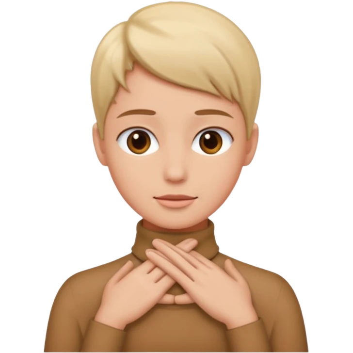 person with hands around neck emoji